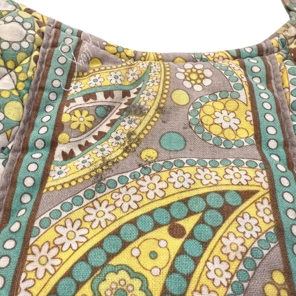 Vera Bradley Lemon Parfait Large Hobo Shoulder Bag Handbag Purse Retired Paisley